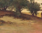 威廉 莫里斯 亨特 : Sand bank With Willows